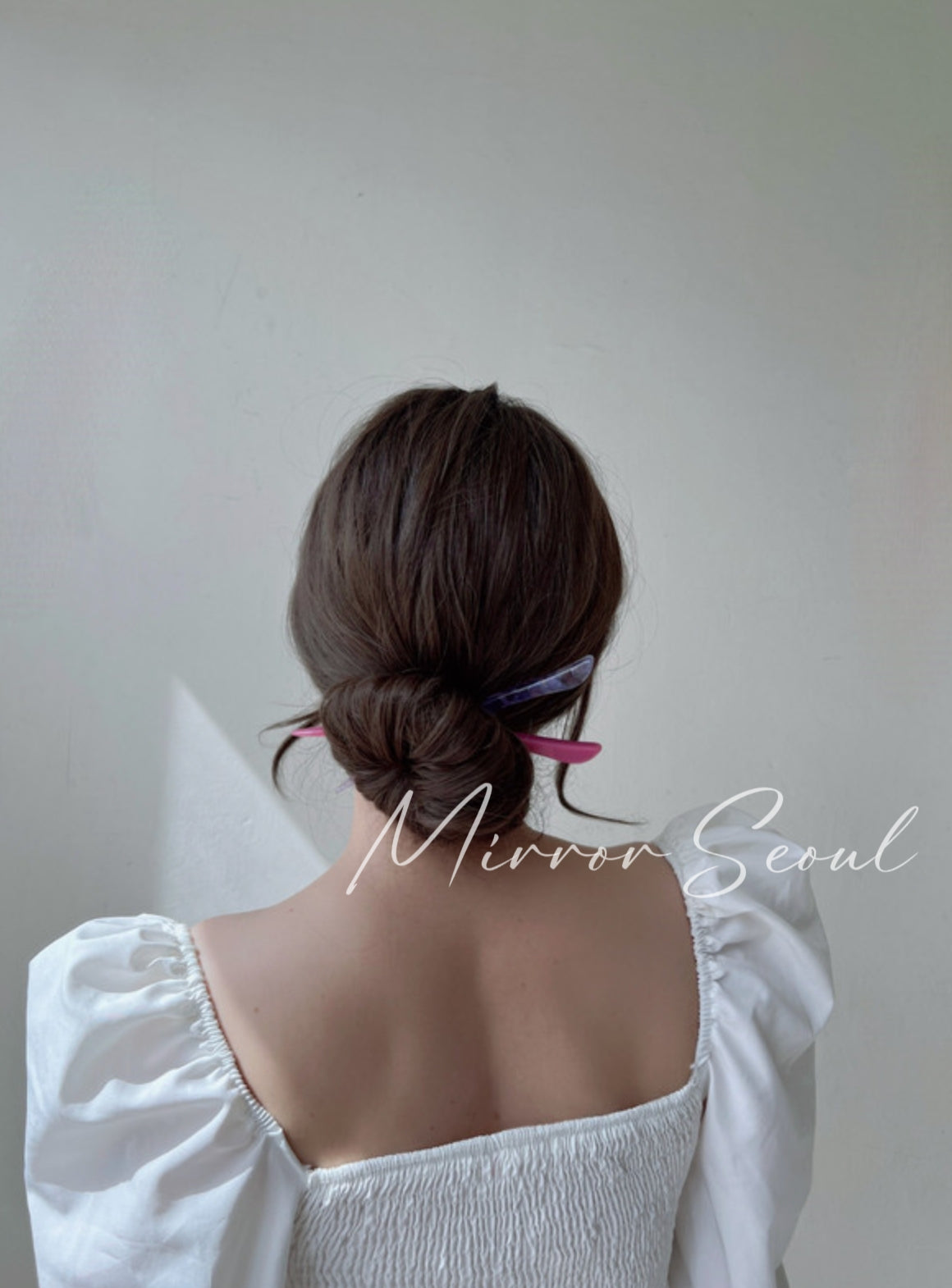 Mirror Acetate Gentle Curve Hairstick French Hairpin