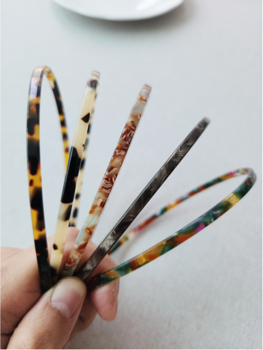 Mirror Acetate 0.5cm thin hairband