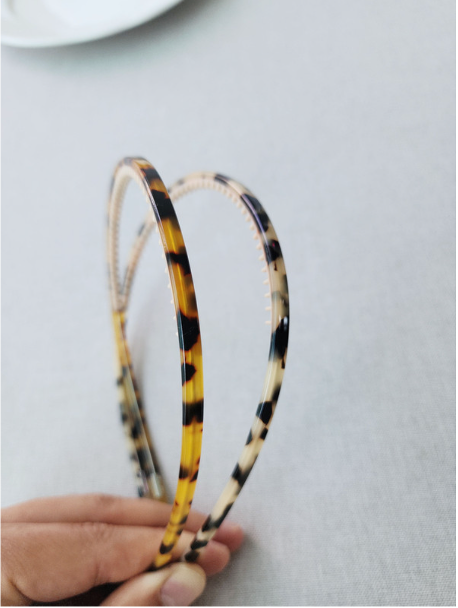 Mirror Acetate Non-slip 0.5cm Thin Hairband