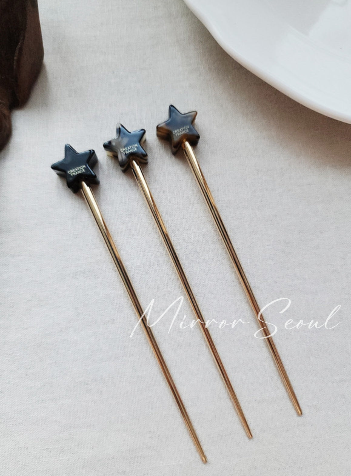 Mirror Acetate Star Hairstick French Hairpin