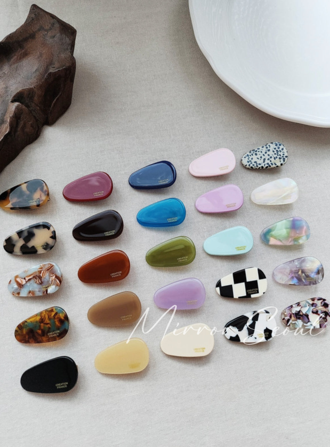 Mirror Acetate Mini Cookie Hairpin