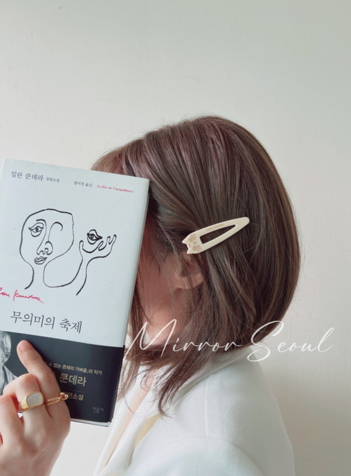 Mirror Acetate Kitty Hairpin