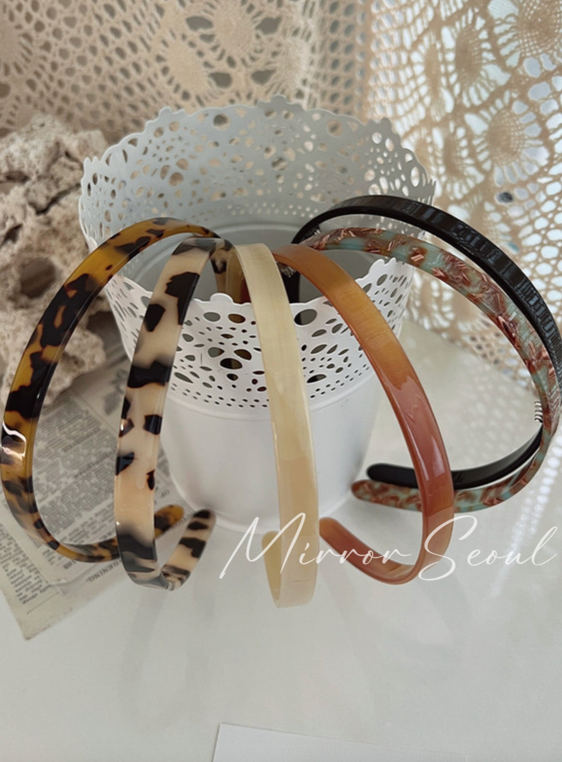 Mirror Acetate 1.0cm Thin Hairband