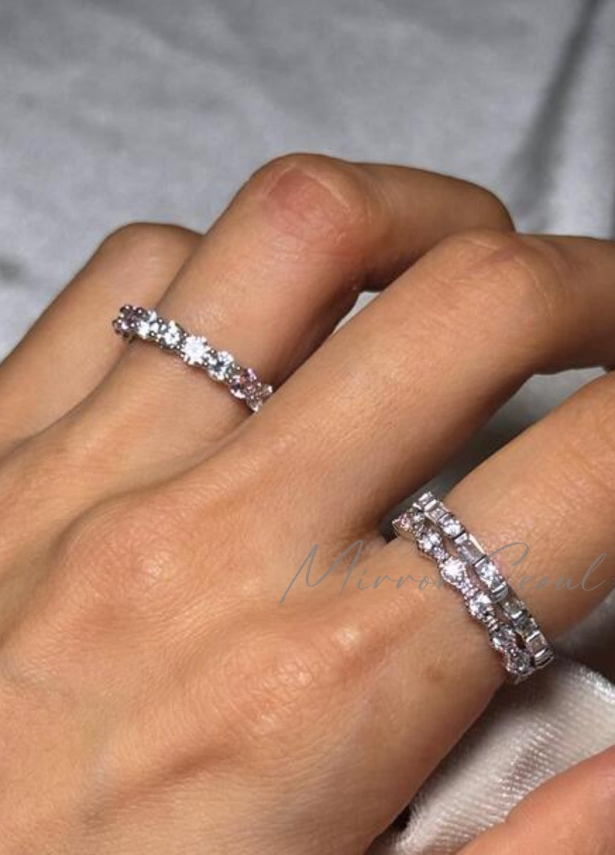 Mirror 14k Gold Plated Ring - Baguette Ring