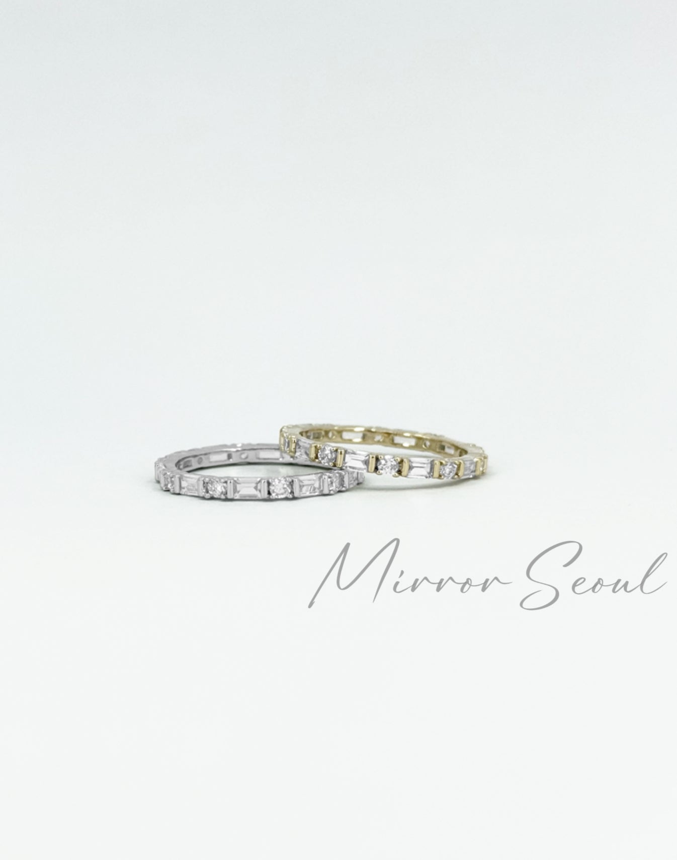 Mirror 14k Gold Plated Ring - Baguette Ring