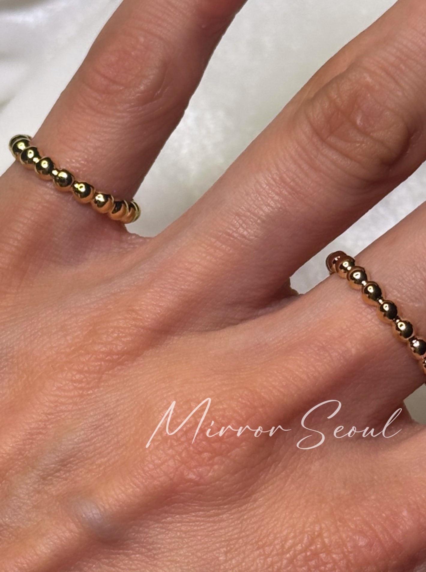 Mirror 14k Gold Plated Ring - Bubble Ring