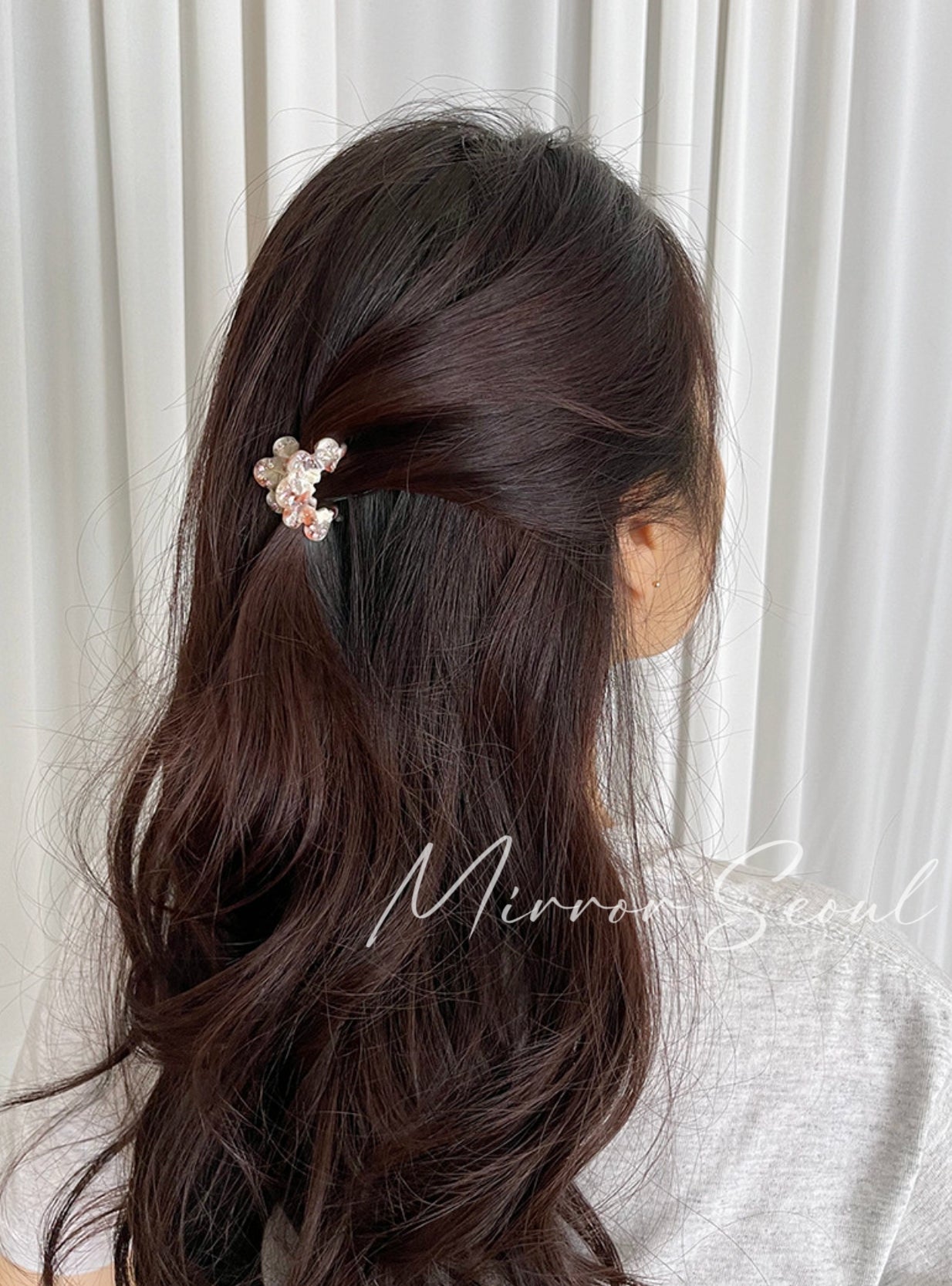 Mirror Acetate Bling Shell Hairclaw