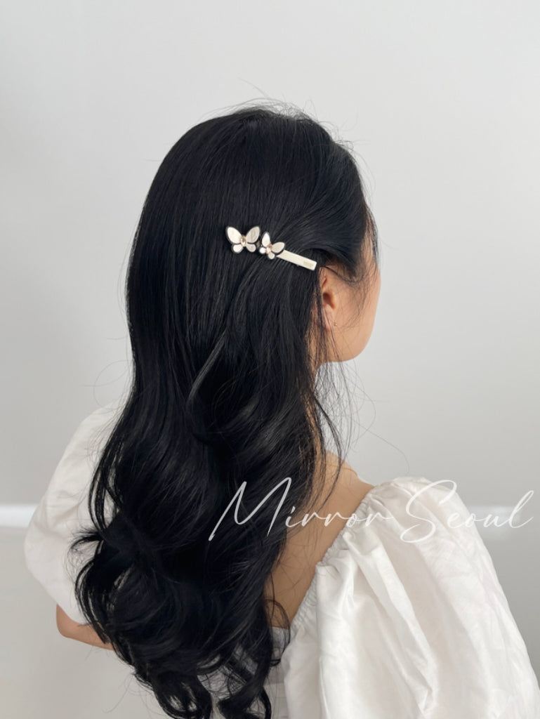 Mirror Acetate Double Butterfly Cubic Hairpin