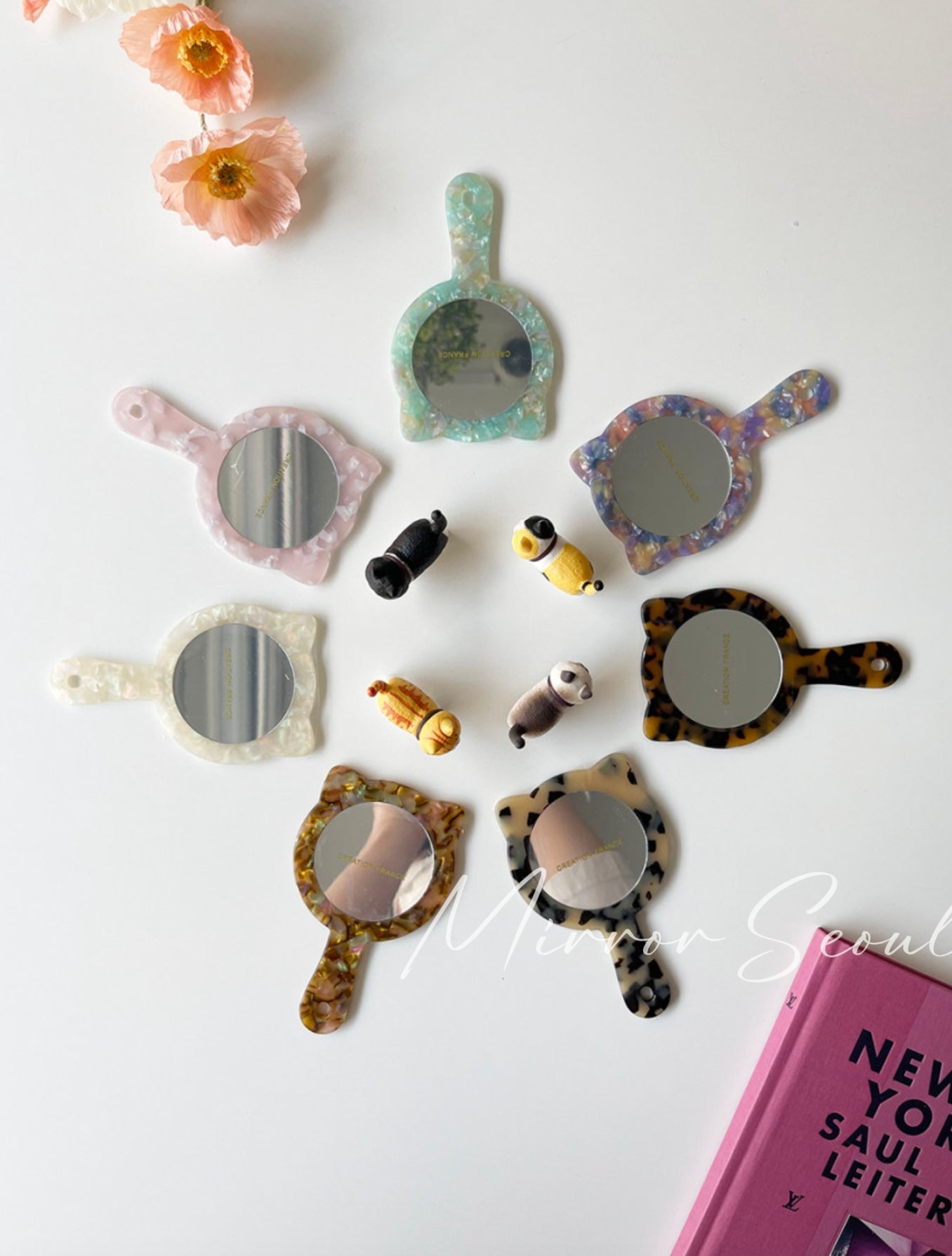 Mirror Acetate Cat hand Mirror