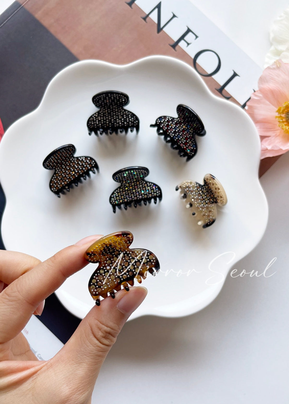 Mirror Acetate LuxeGem Mini Hairclaw