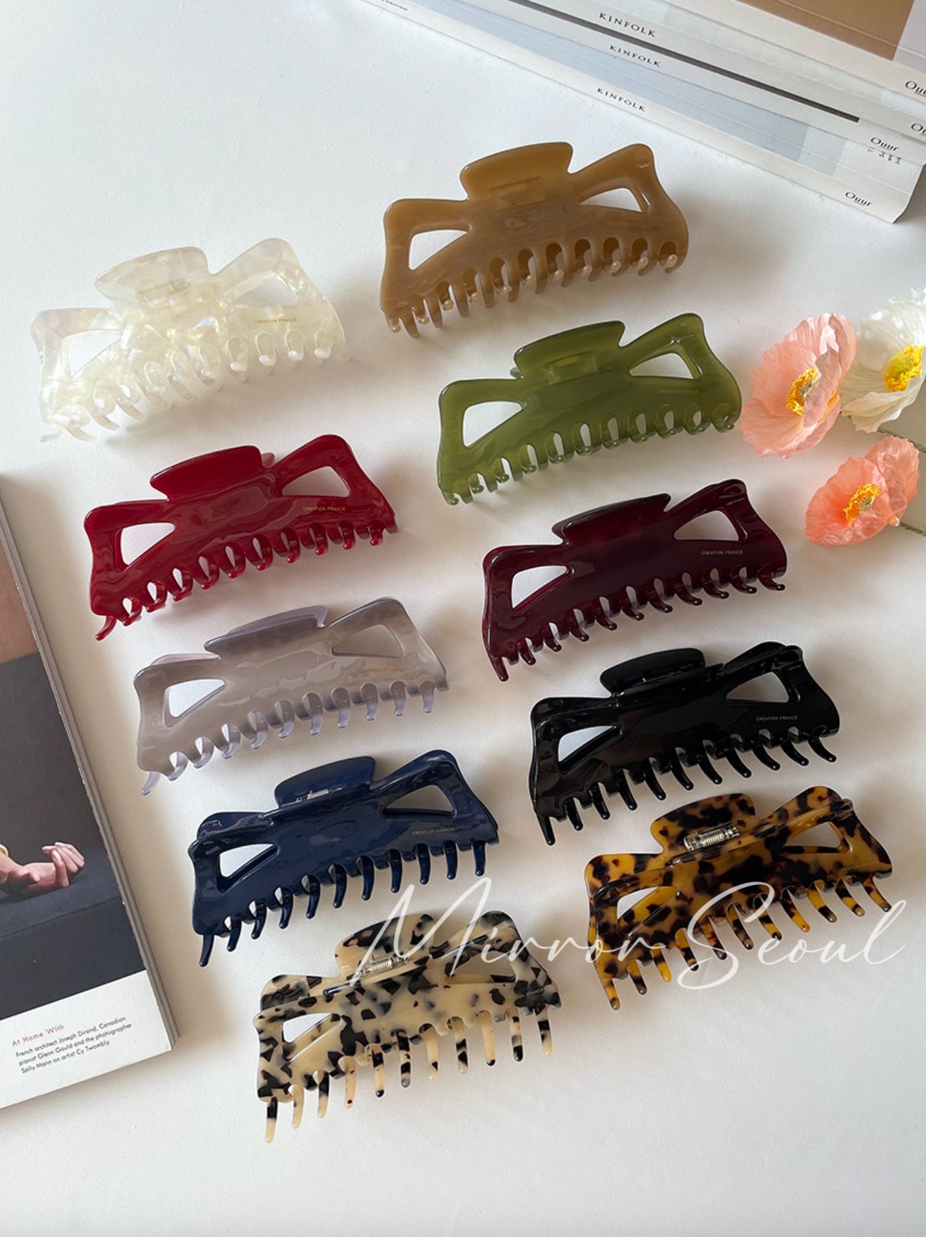 Mirror Acetate Bowknot Hairclaw Large
