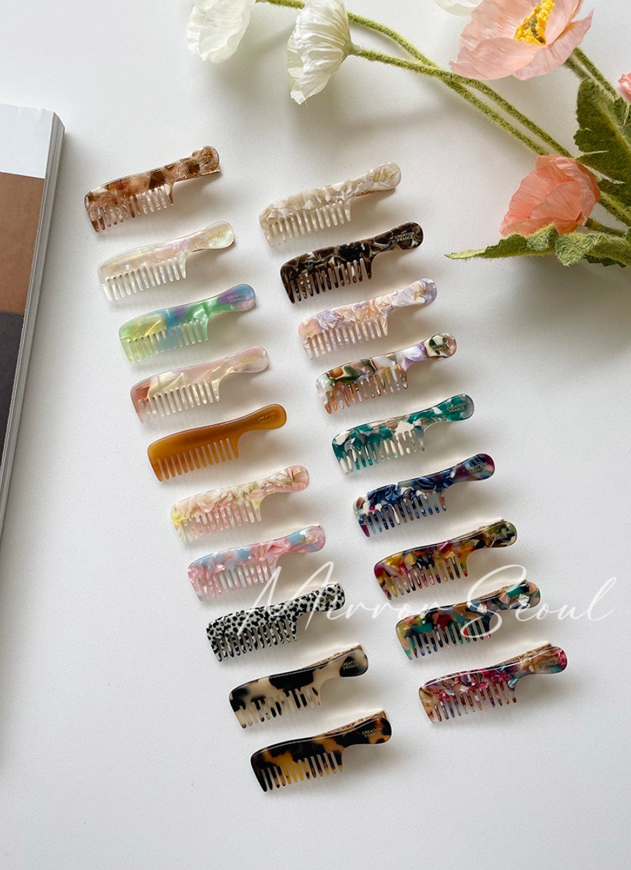 Mirror Acetate Comb Hairpin