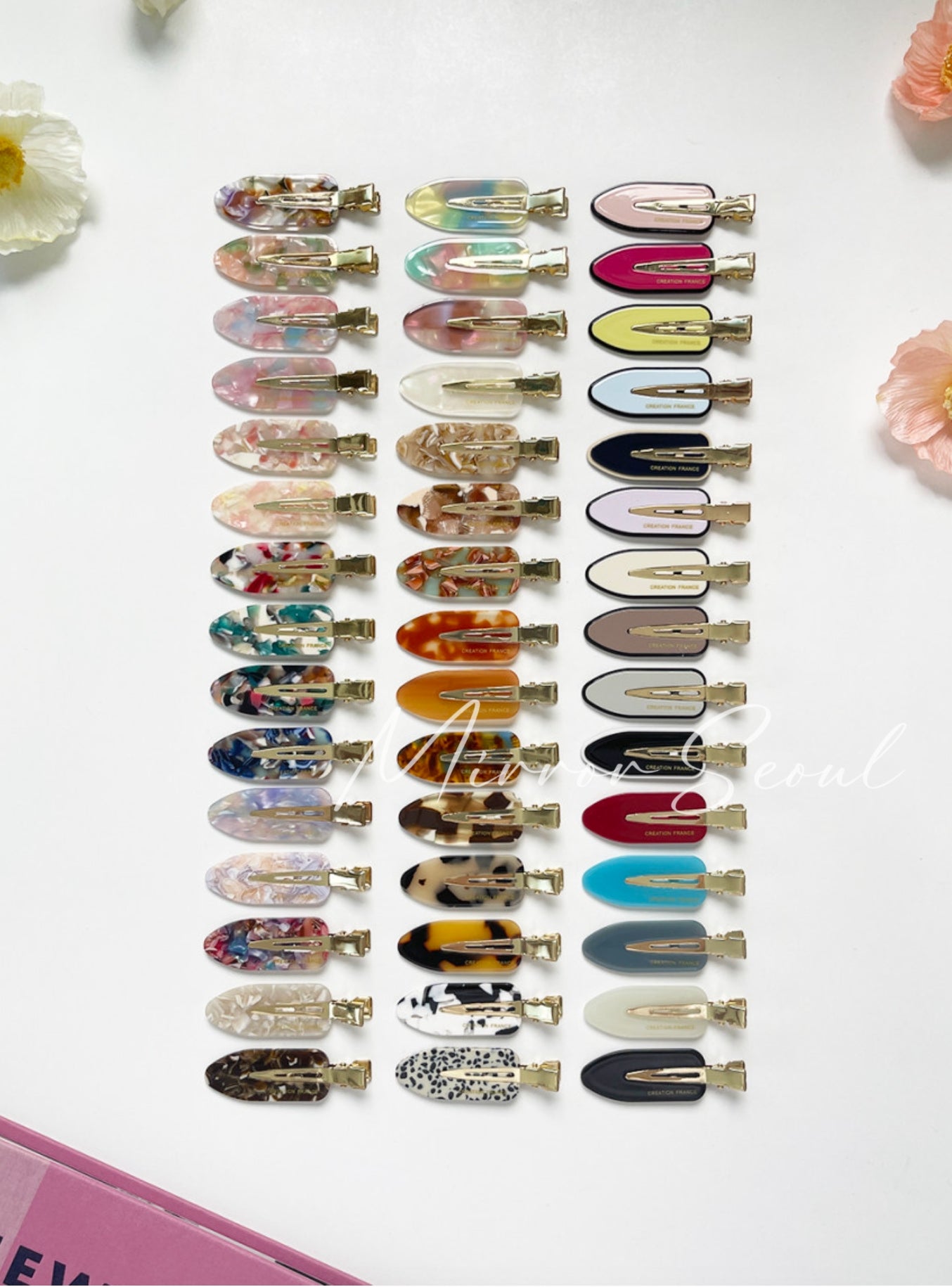 Mirror Acetate Leaf Hairpin Makeup Hairpin