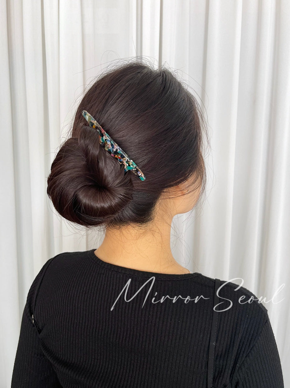 Mirror Acetate French Hairpin Comb Pin