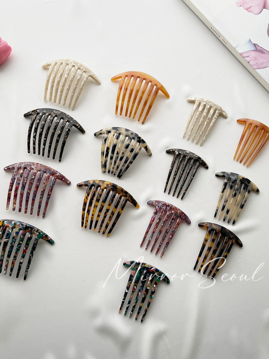Mirror Acetate French Hairpin Comb Pin