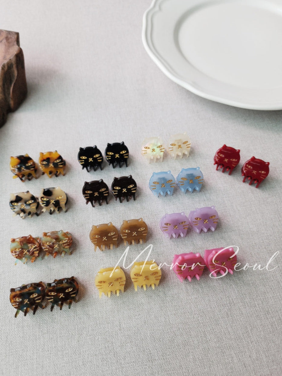 Mirror Acetate Cat Mini Hairclaw Pairs
