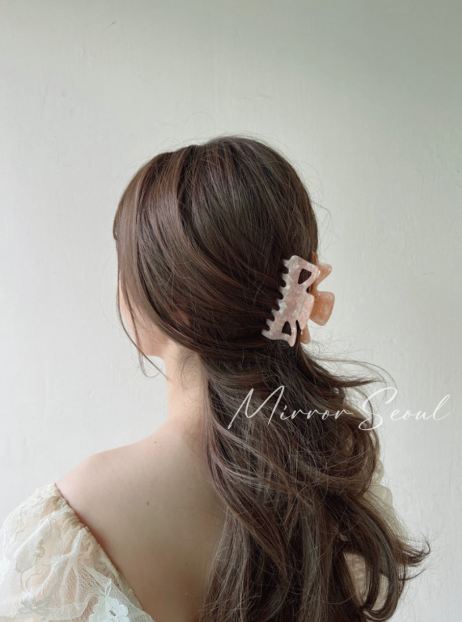 Mirror Acetate Bowknot Hairclaw Small