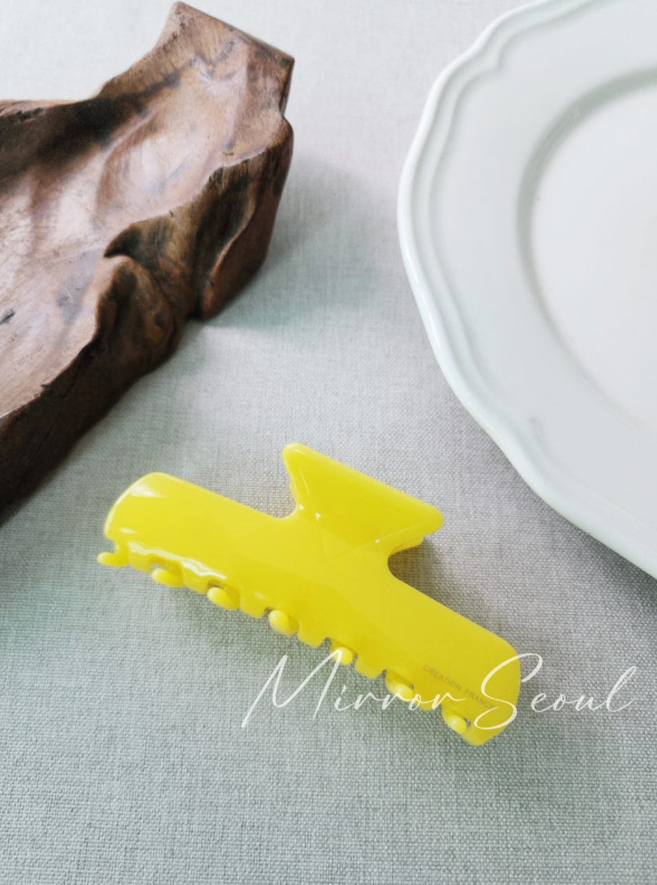 Mirror Acetate Simple Rectangle Hairclaw