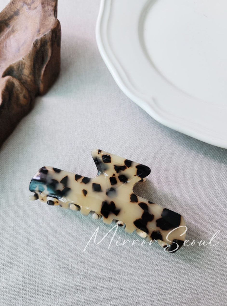 Mirror Acetate Simple Rectangle Hairclaw