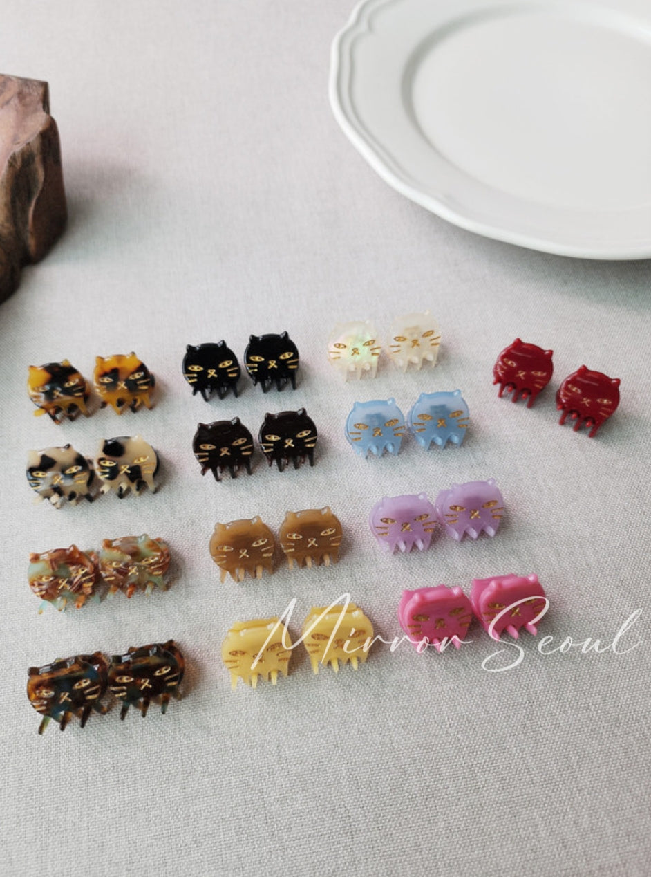 Mirror Acetate Pop Kitty Pair Set Hairclaw