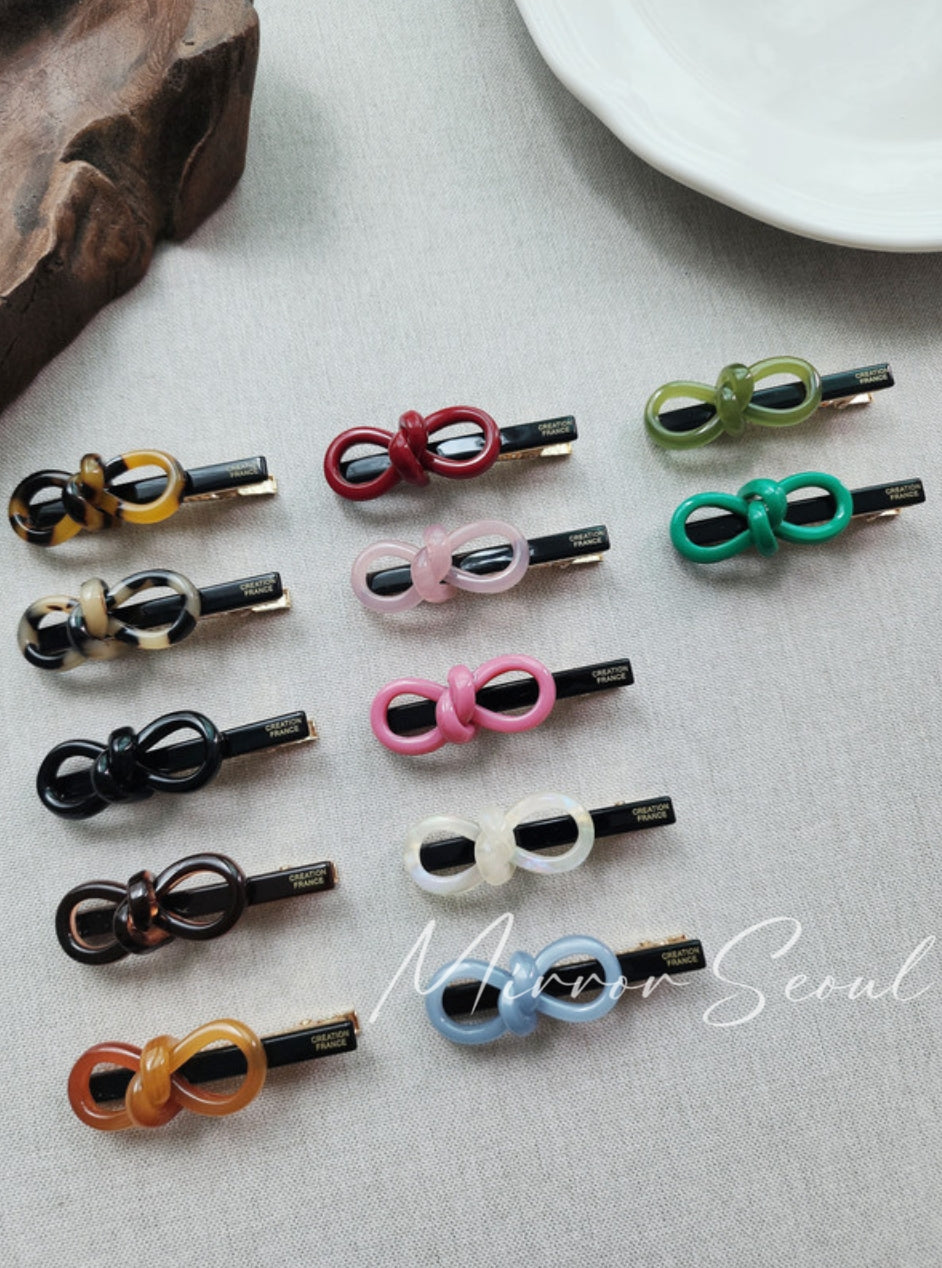 Mirror Acetate Loop Knot Hairpin